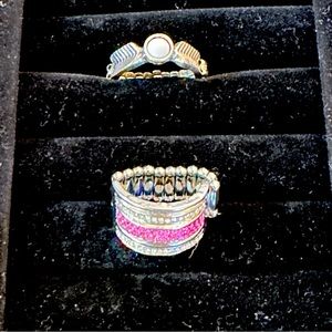 Adjustable ring set of 2 rings